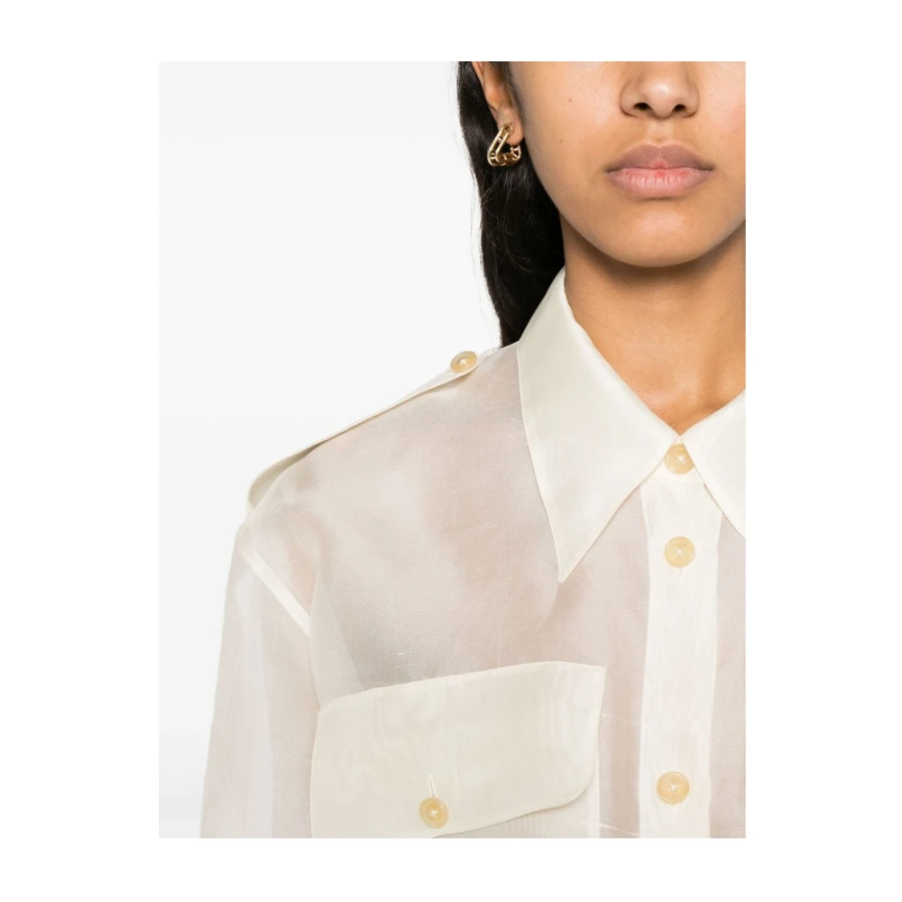 Khaite Elegant Missa Top Shirts White Dames