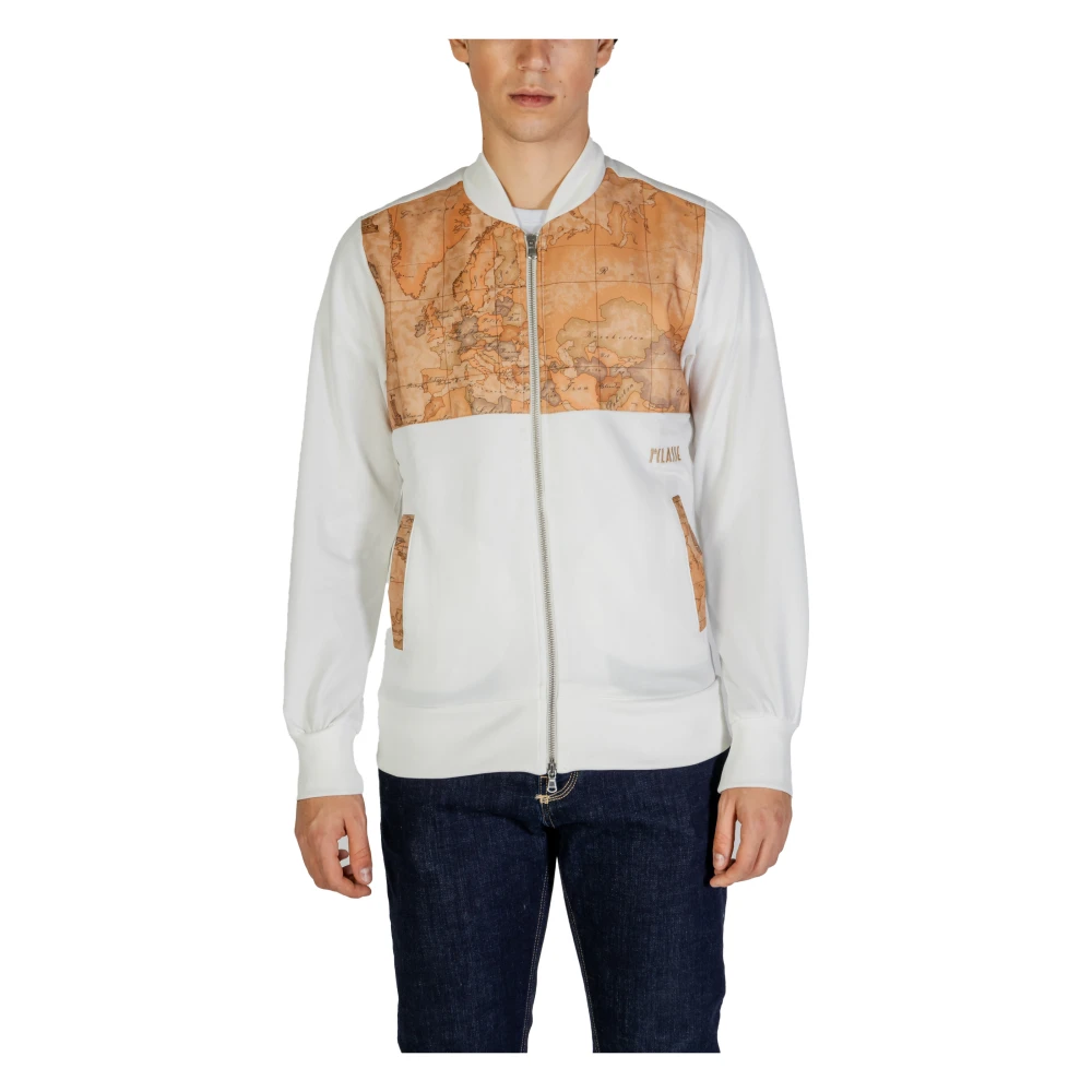 Alviero Martini 1a Classe Heren Sweatshirt Herfst Winter Collectie White Heren