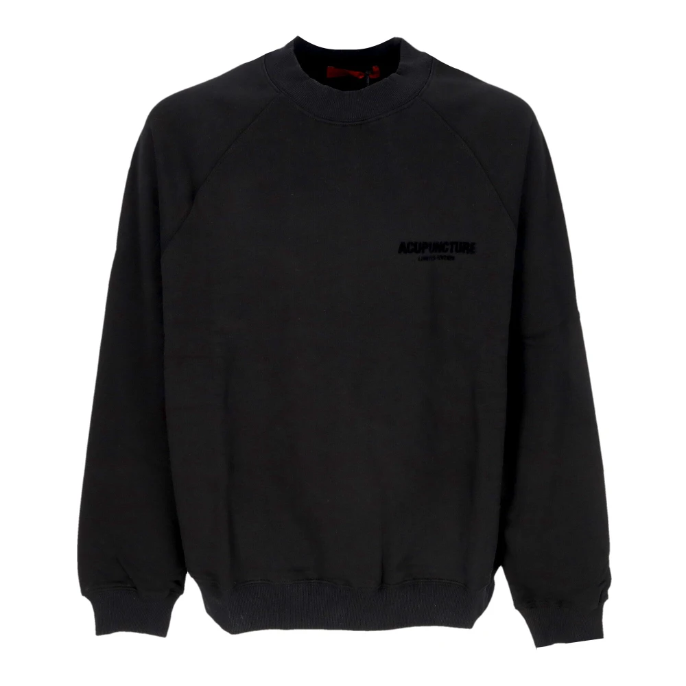 Acupuncture Zwarte Crewneck Sweatshirt Sluiting Sweet Black Heren