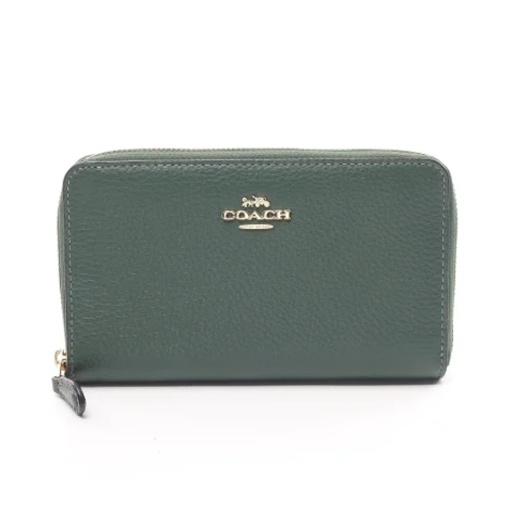 Coach Pre-owned Leather wallets Green Dames