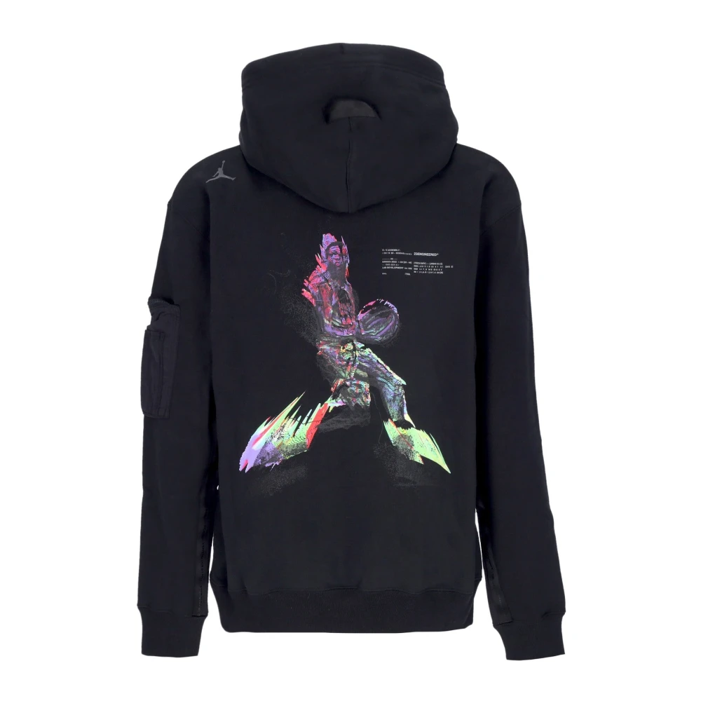 Jordan Zwarte Engineered Fleece Hoodie Lange Mouw Black Heren