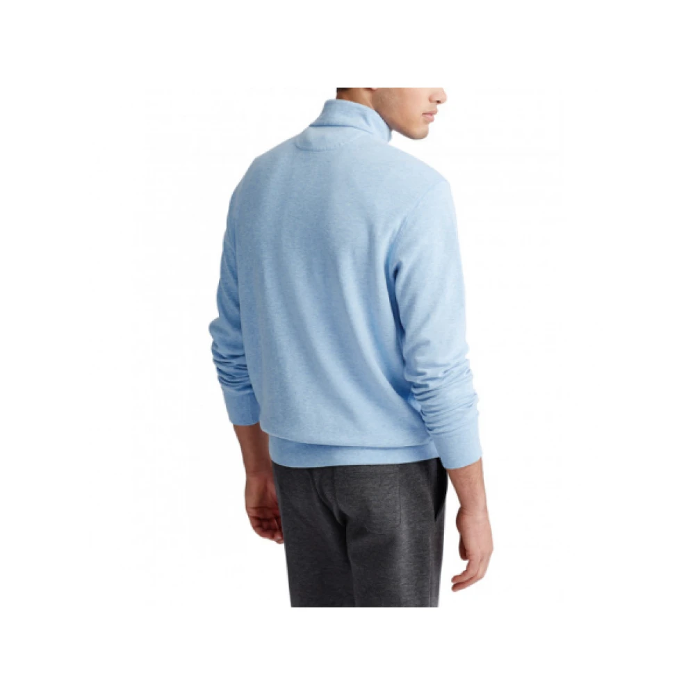 Polo Ralph Lauren Demi-Zip Katoenmix Trui Blue Heren