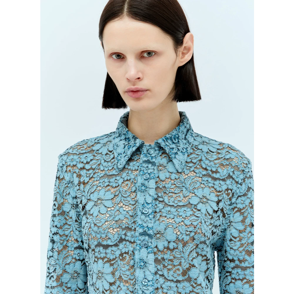 Eytys Kanten knoopjurk Blue Dames