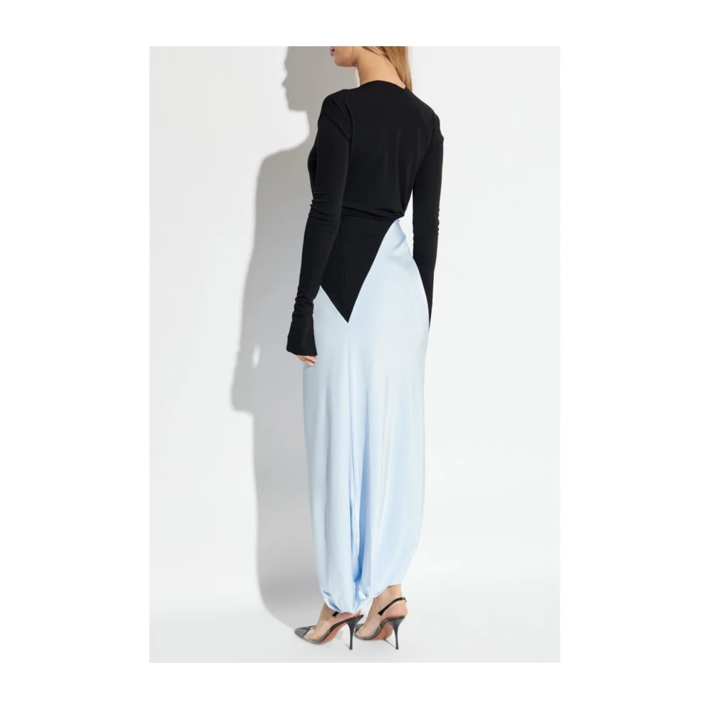 Victoria Beckham Zwarte Diepe V-hals Jurk Multicolor Dames