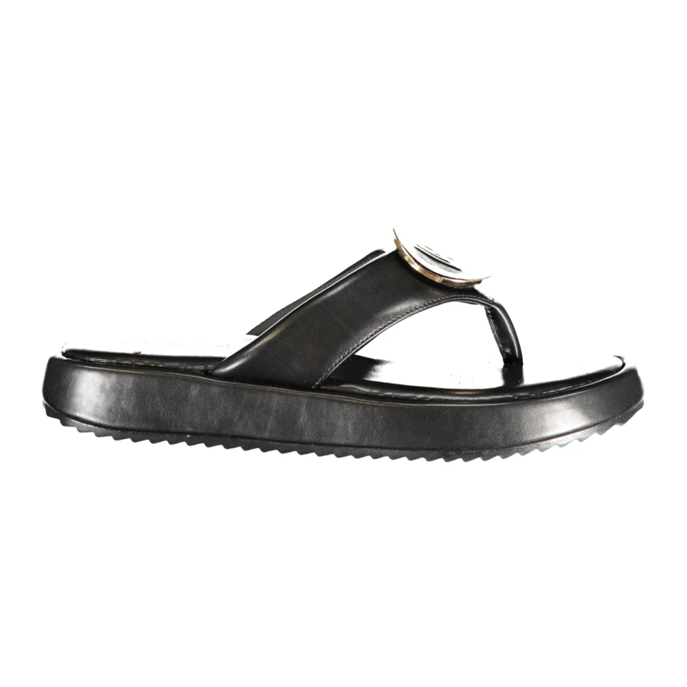 Laura Biagiotti Black Flip Flops, Female, 7 Uk, Flip-Flops Logo