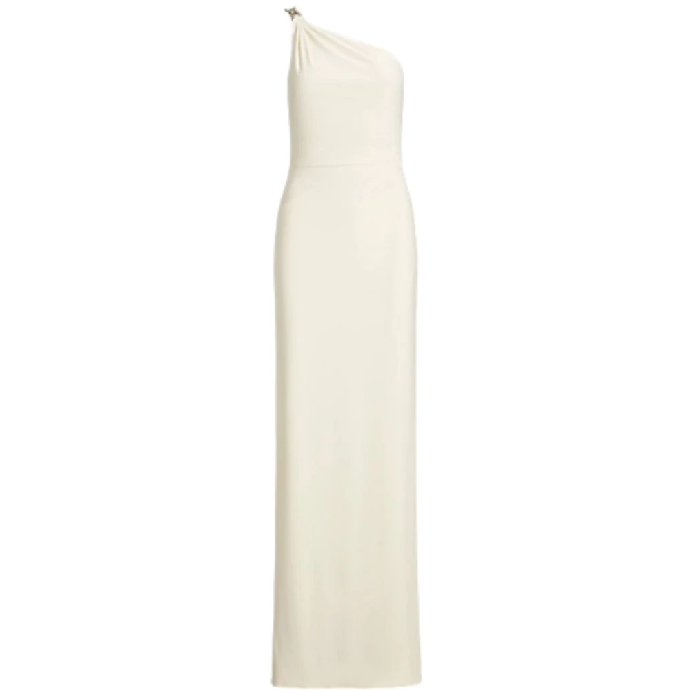 Ralph Lauren Elegant Lång Klänning White, Dam