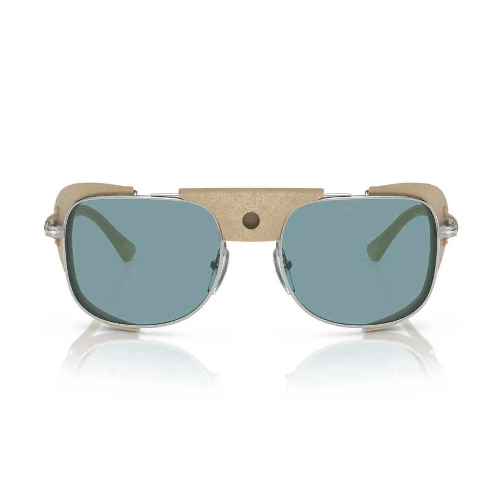 Persol Square Protector Sunglasses Green Polarized - Unisex - Sunglasses - Gray - 55 Mm - Accessories