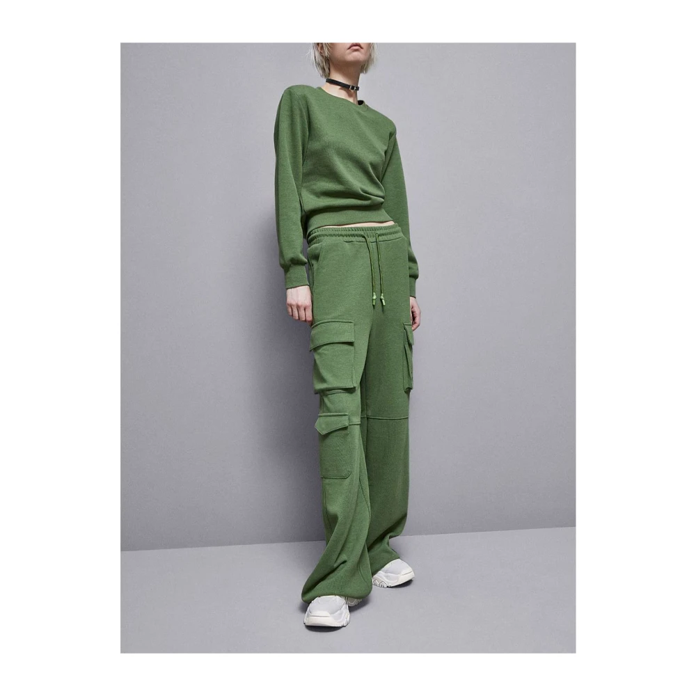 PATRIZIA PEPE Katoenen Sweatshirt Art. 8M1618J219 Green Dames