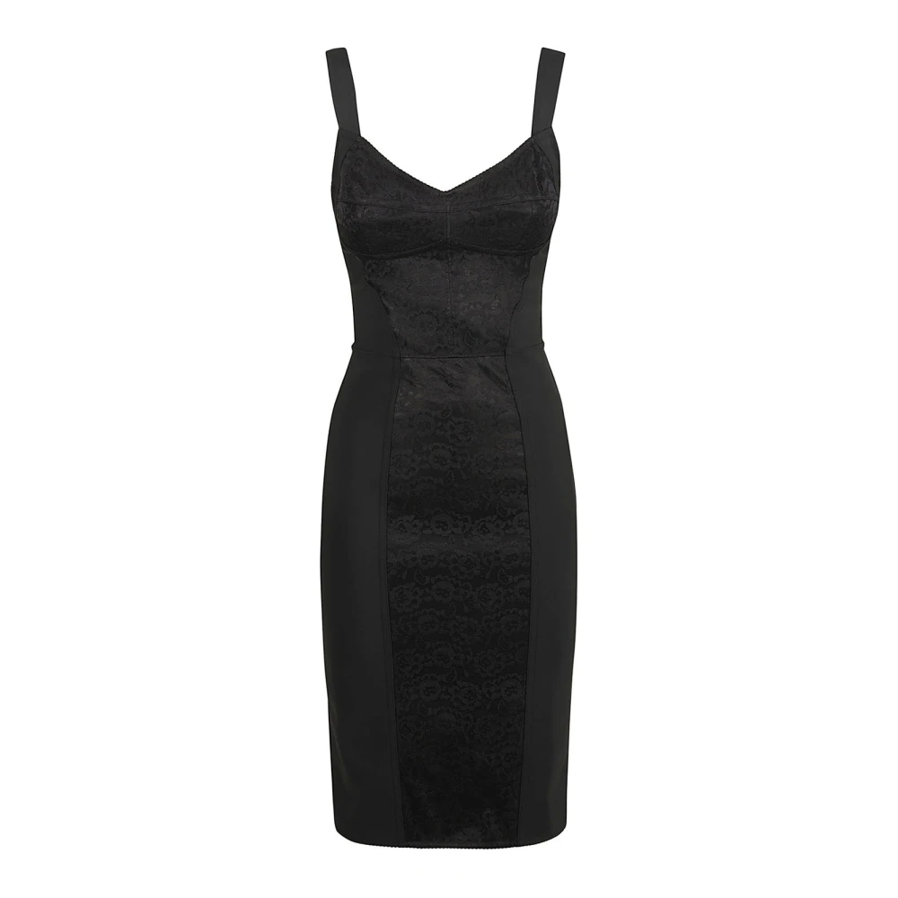 Dolce & Gabbana Women's Black Floral Lace Sleeveless Dress