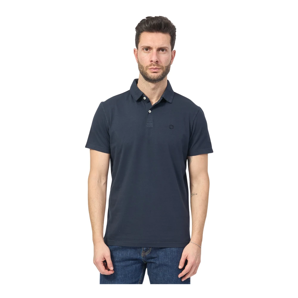 Ecoalf Biologisch Katoen Blauw Poloshirt Blue Heren