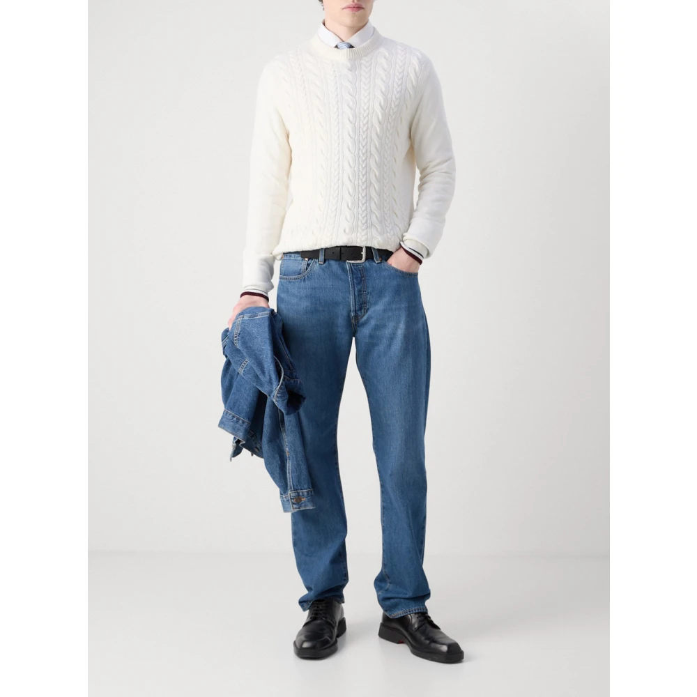 Colmar Witte Kabeltrui White Heren