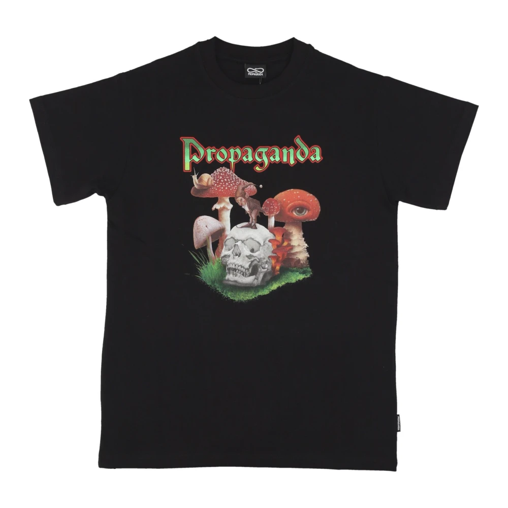 Propaganda Zwarte Heren Tee met Geborduurd Logo Black Heren