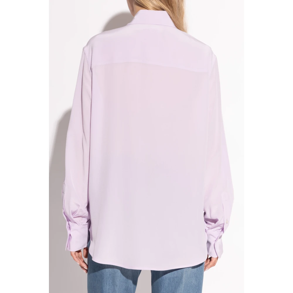 Victoria Beckham Zijden overhemd Purple Dames