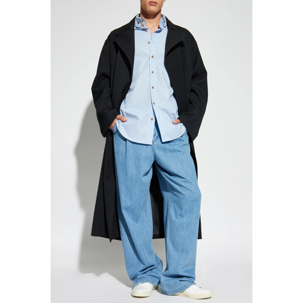 Vivienne Westwood Shirt met logo Blue Heren