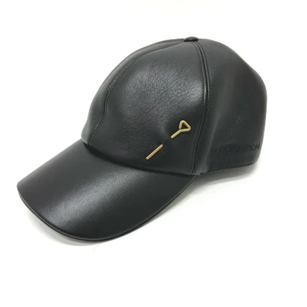 Louis Vuitton Vintage Pre-owned Leather hats Black Dames
