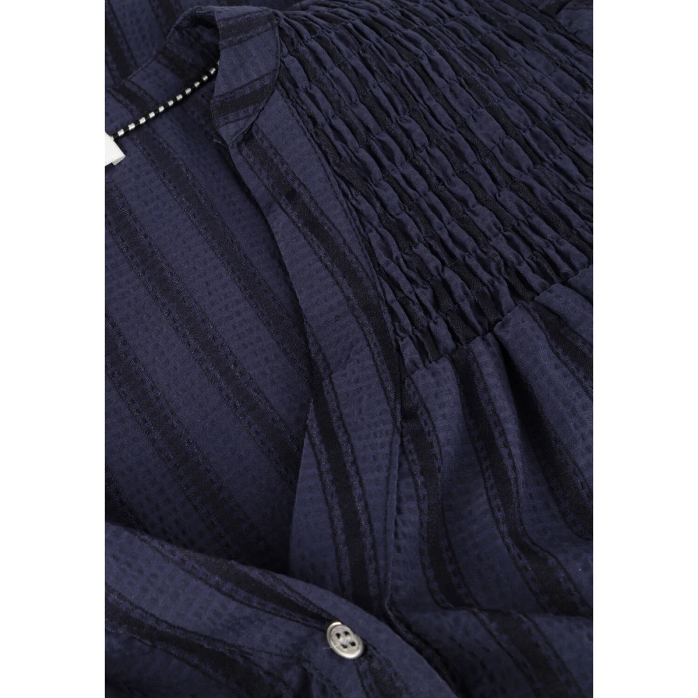 Co'Couture Lulu Smock V-shirt Blouse Blue Dames