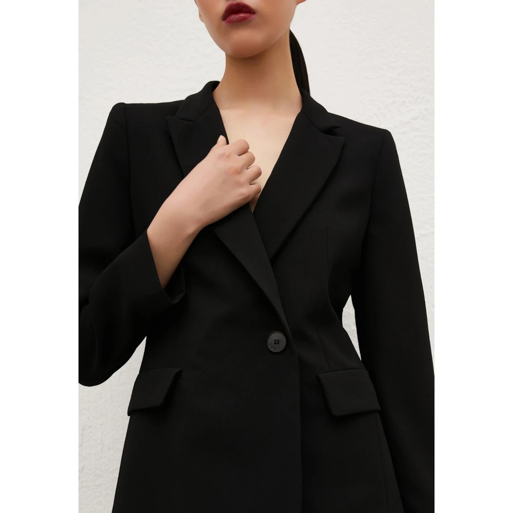 Marella Dubbelbreasted Zwarte Blazer Black Dames