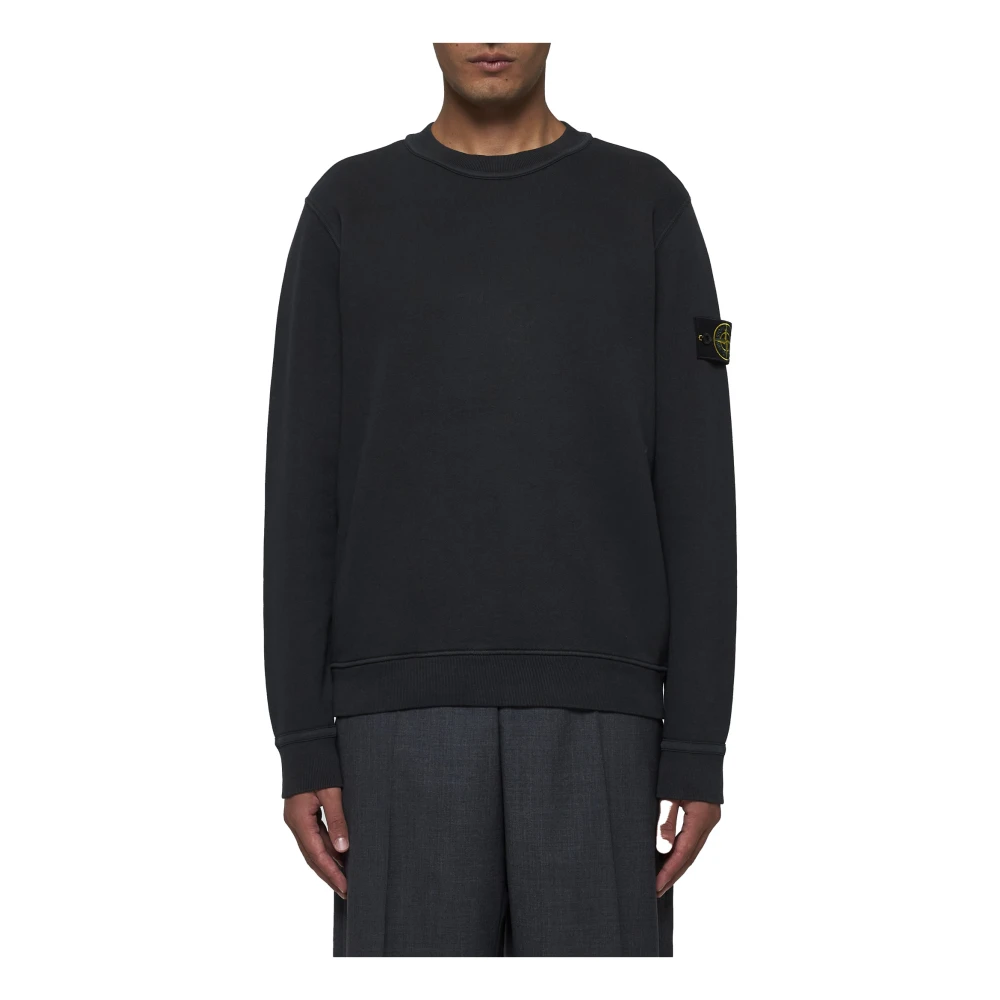 Stone Island Lei Grijs Katoenen Ronde Hals Sweatshirt Gray Heren