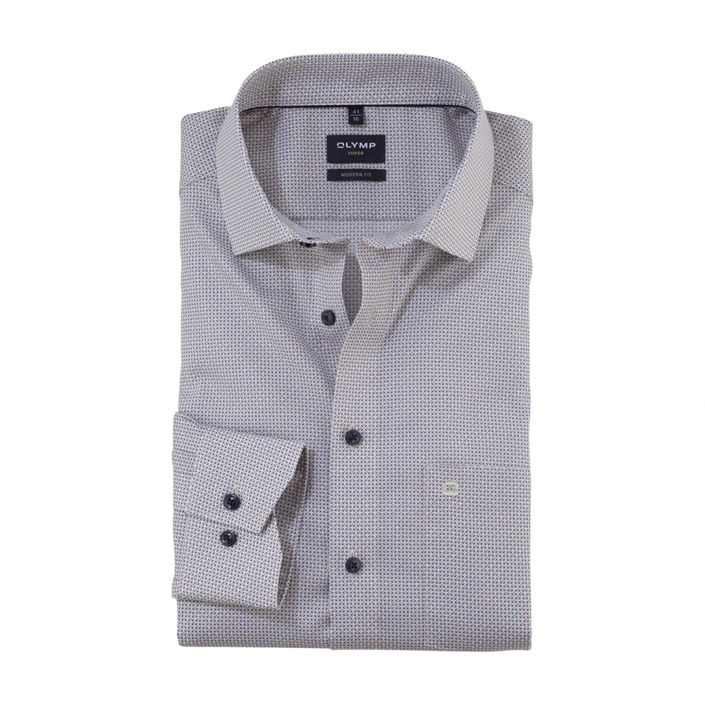 Olymp Overhemd 126474 Stijlvol Hemden Gray Heren