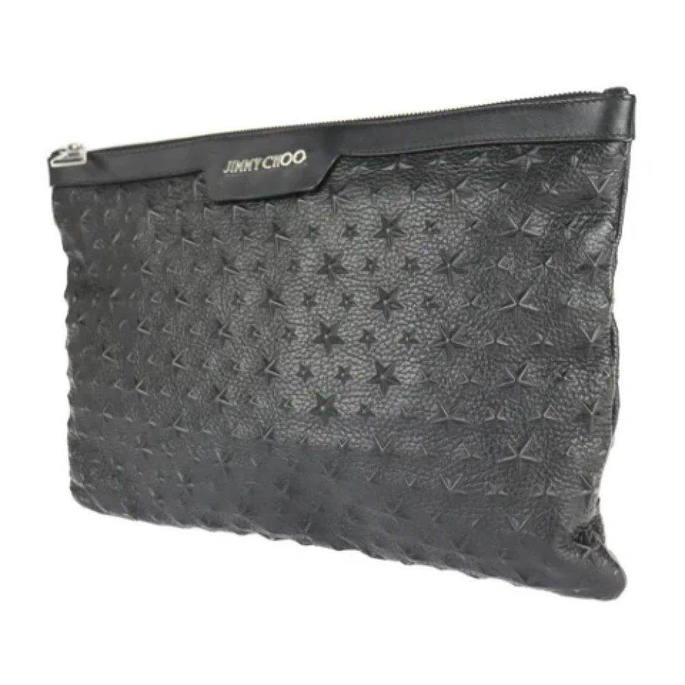 Jimmy Choo Pre-owned Leather clutches Black Dames