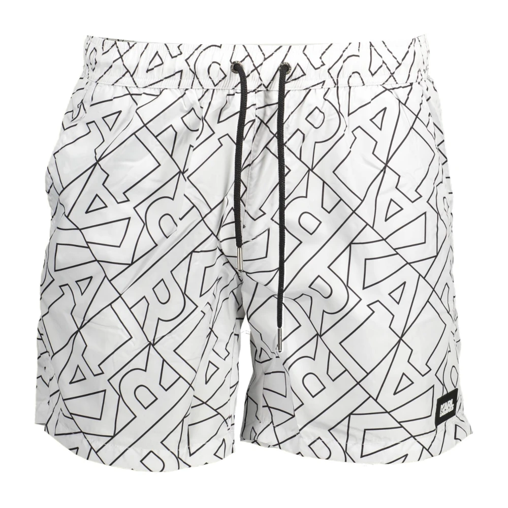 Karl Lagerfeld Heren Zwemshorts Wit White Heren