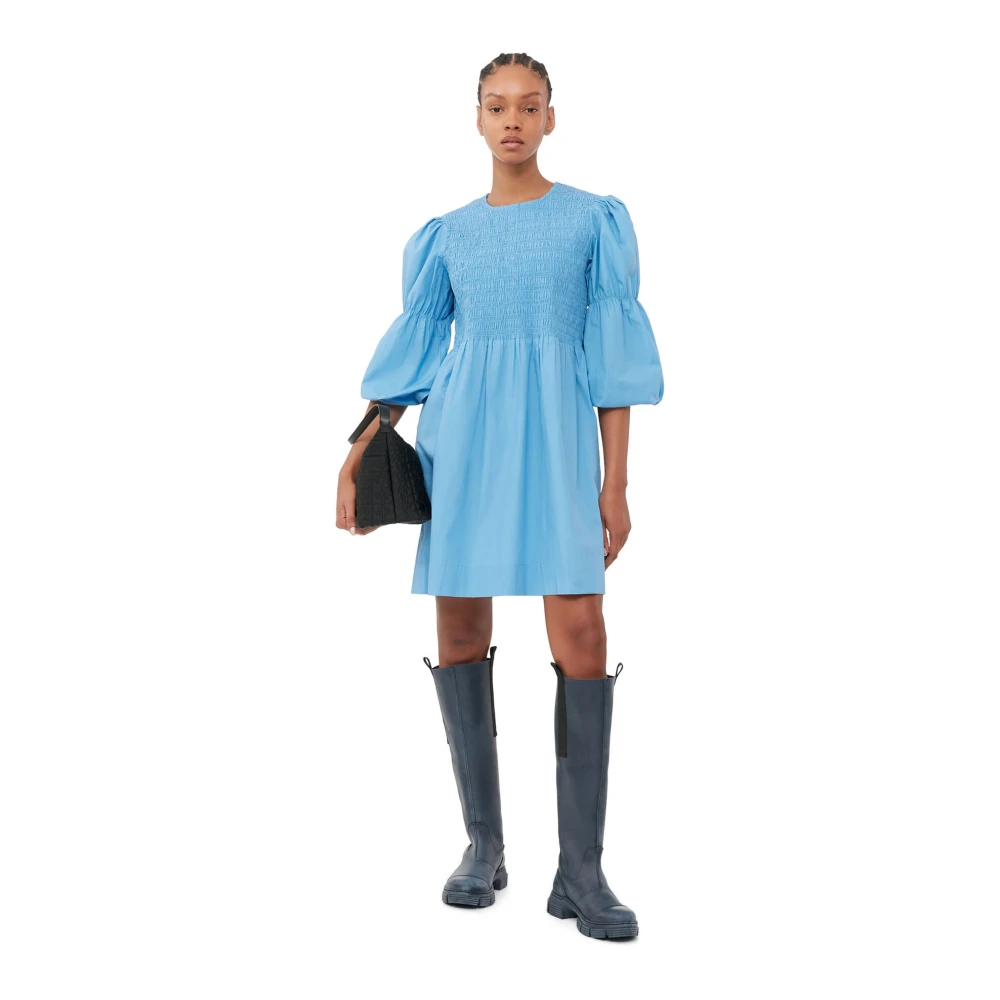 Ganni Short Dresses Blue Dames