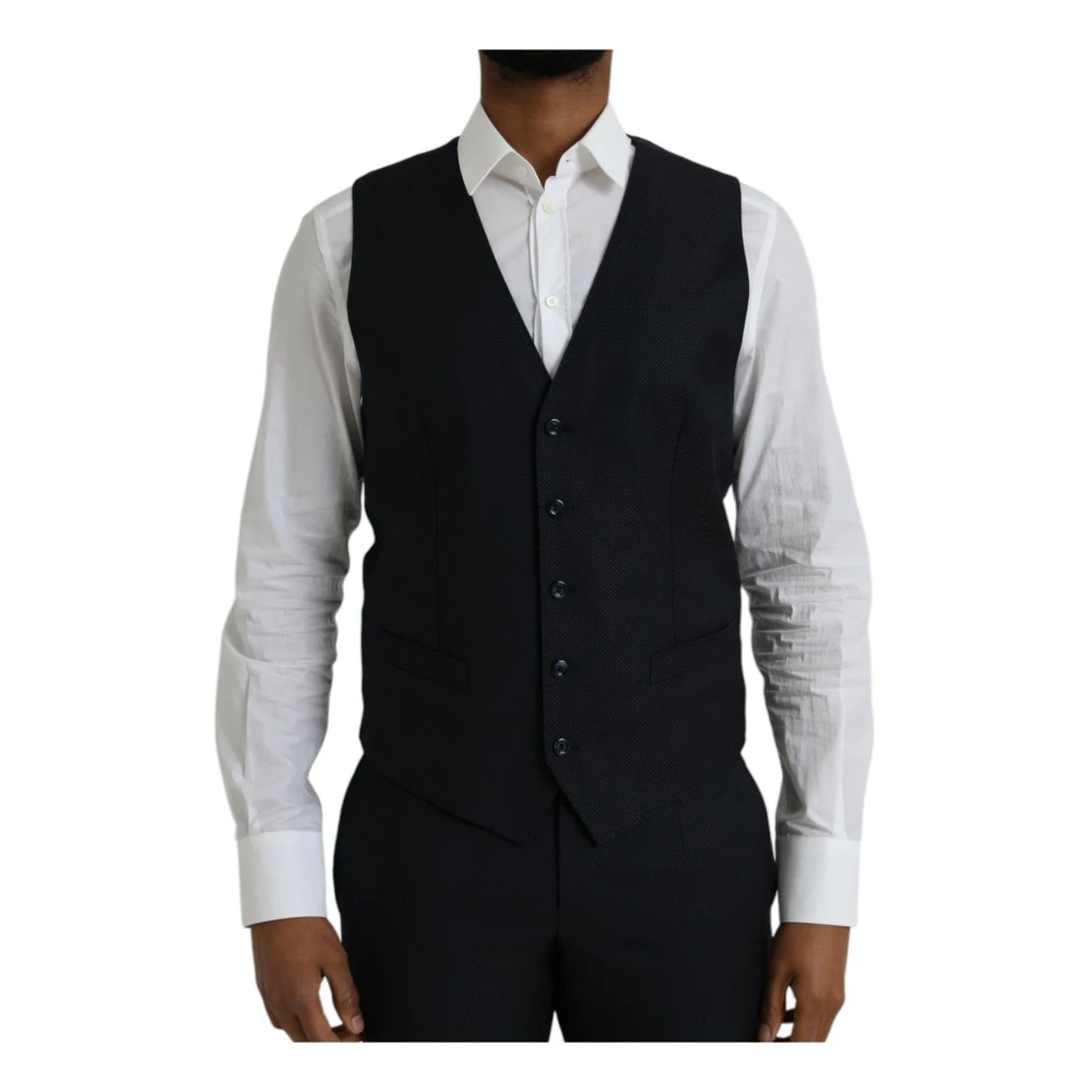 Dolce & Gabbana Blauw Slim Fit 3-Delig Pak Martini Blue Heren