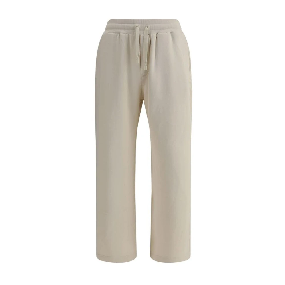 Dolce & Gabbana Moderne Wide-Leg Sweatpants met Koord Beige Heren
