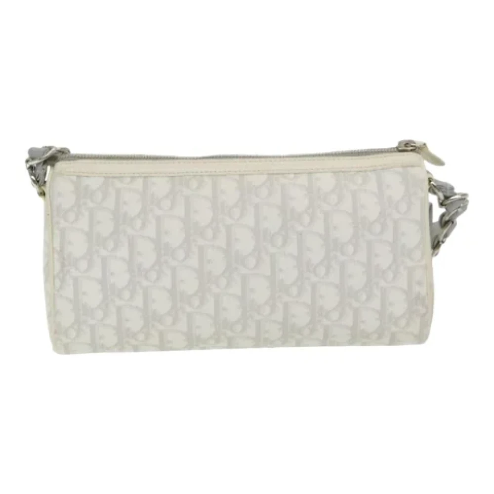 Dior Vintage Pre-owned Leather handbags White Dames