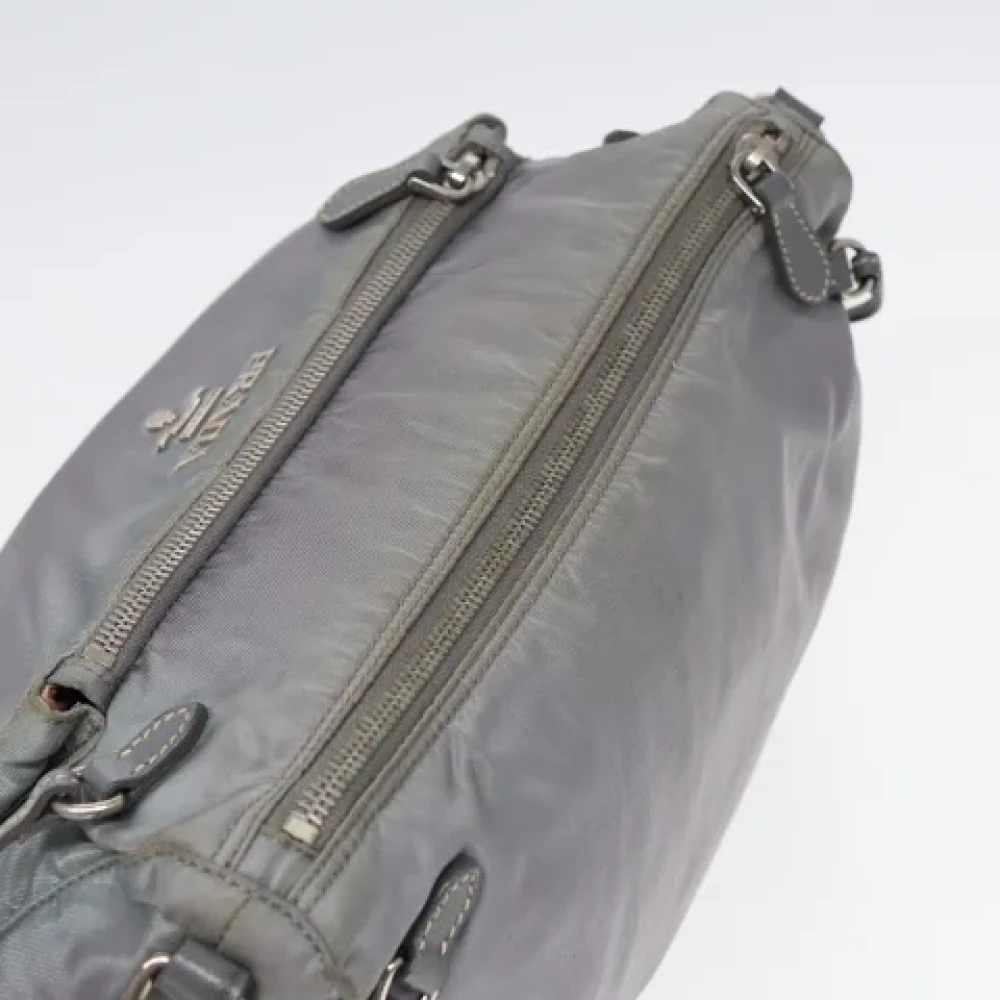Prada Vintage Pre-owned Nylon shoulder-bags Blue Dames