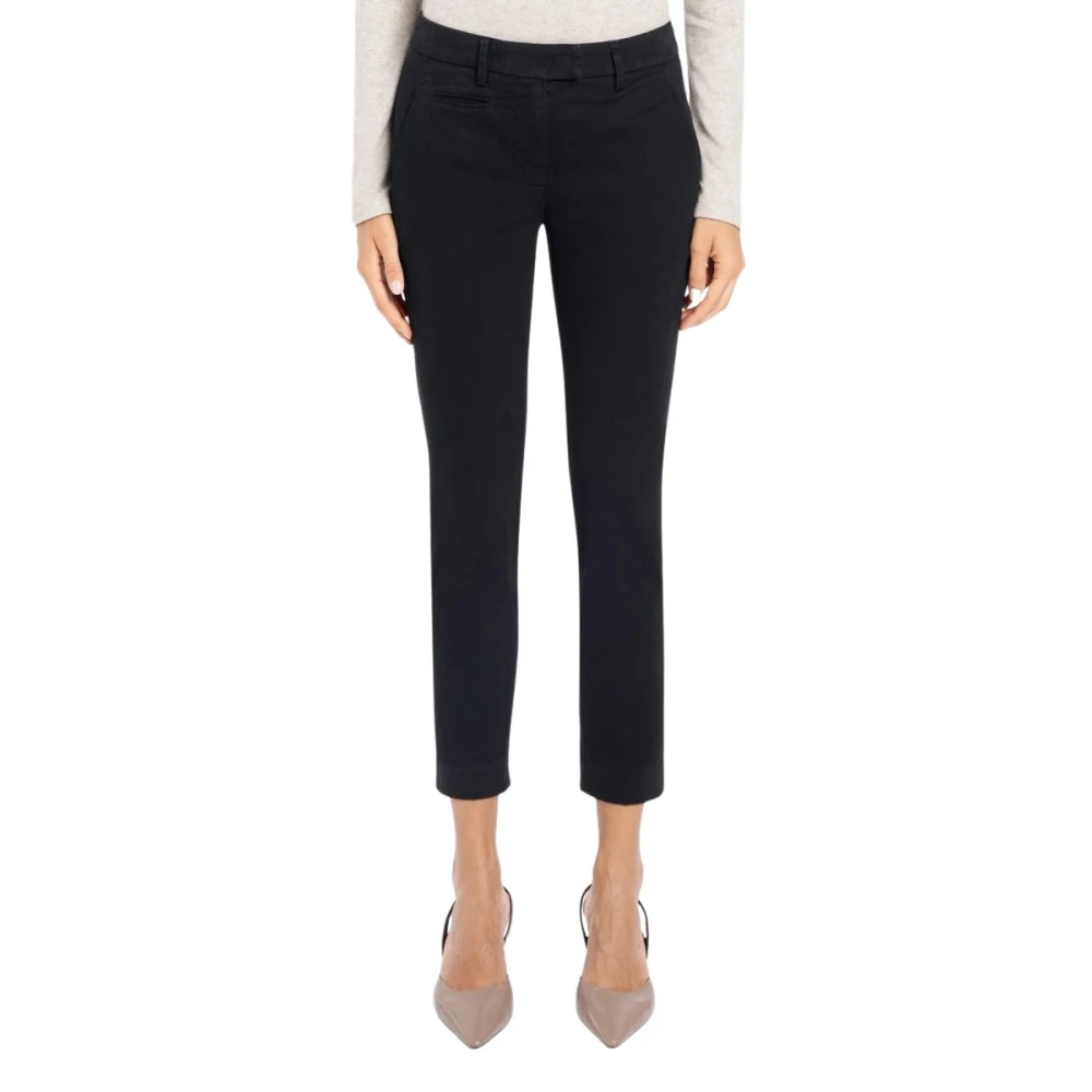 Dondup Women's Black Pantaloni Perfect Slim - Cropped Trousers - W27 - Trousers