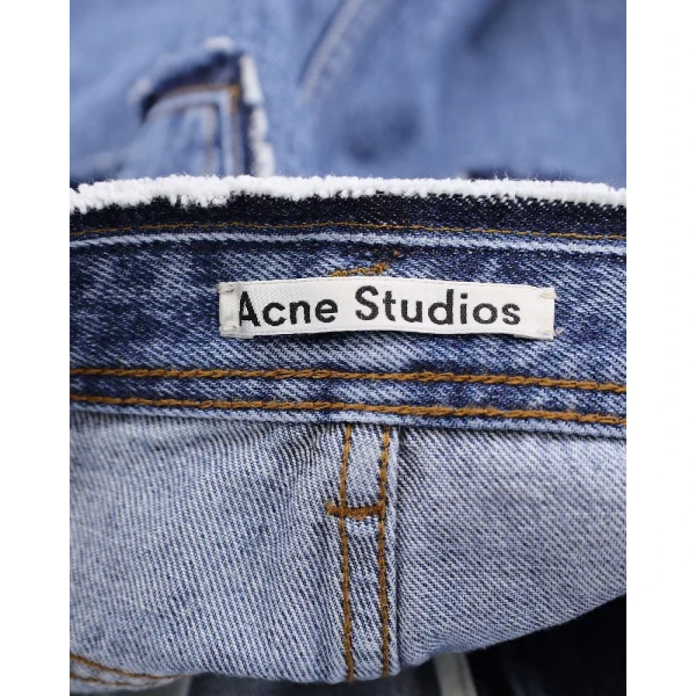 Acne Studios Pre-owned Denim bottoms Blue Dames