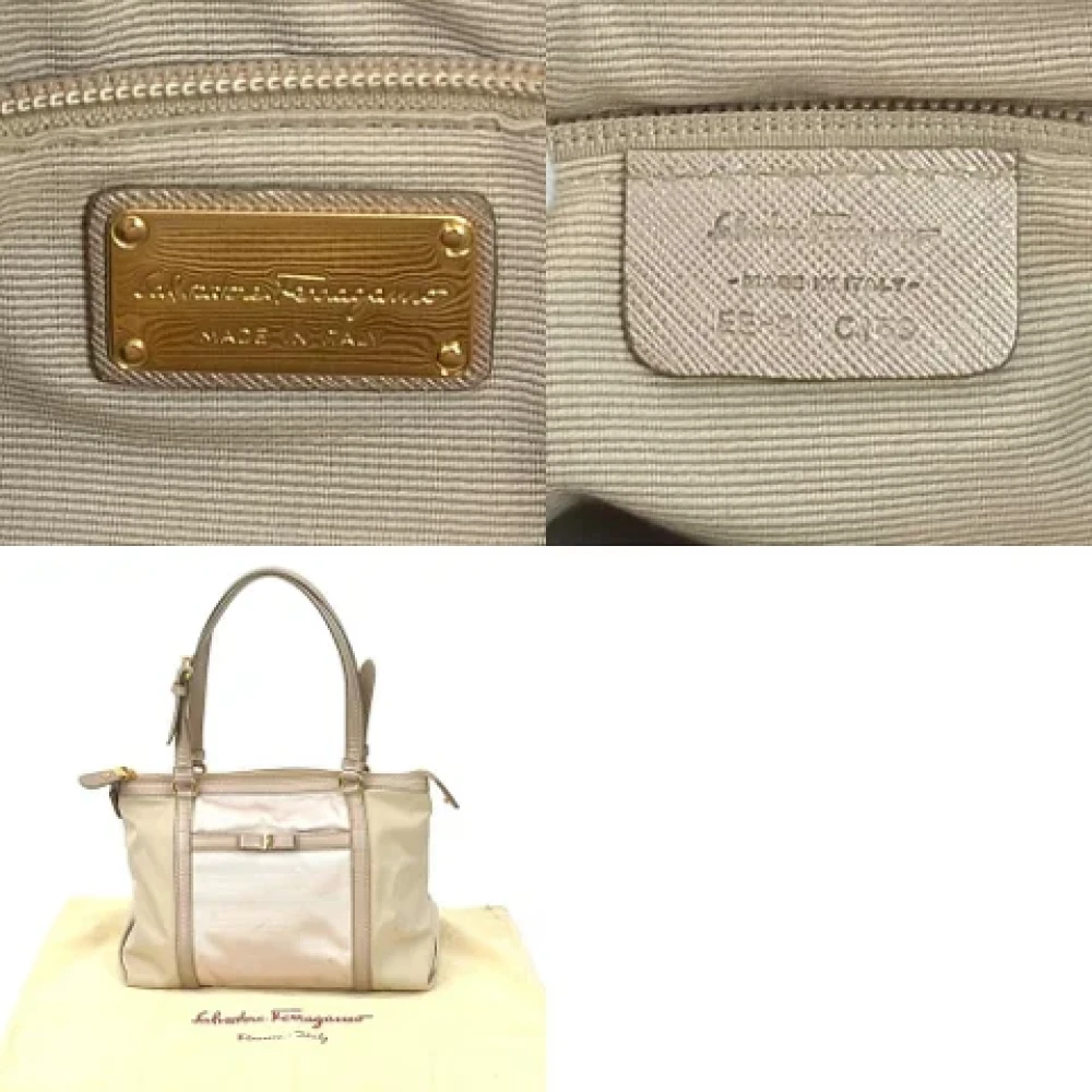 Salvatore Ferragamo Pre-owned Beige Stoff Shopper Vara Model Beige Dames
