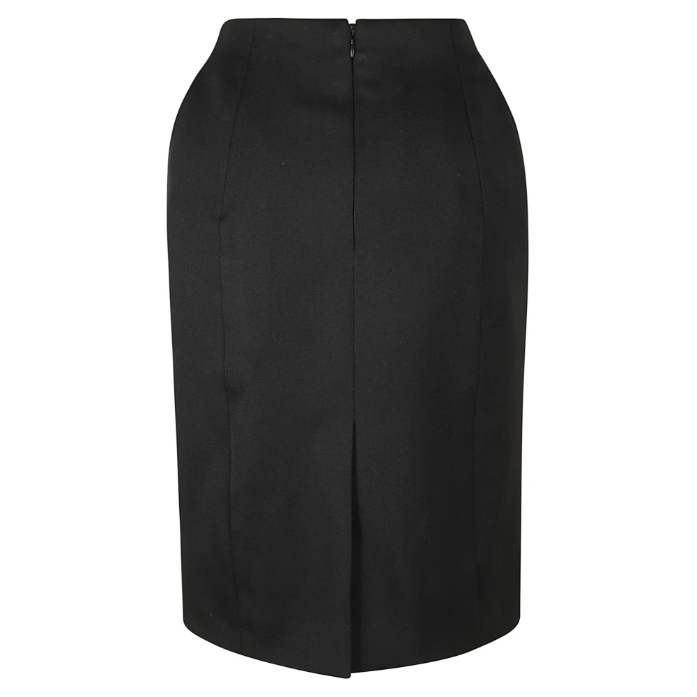 Balenciaga Zandloper Zwart Midi Rok Black Dames