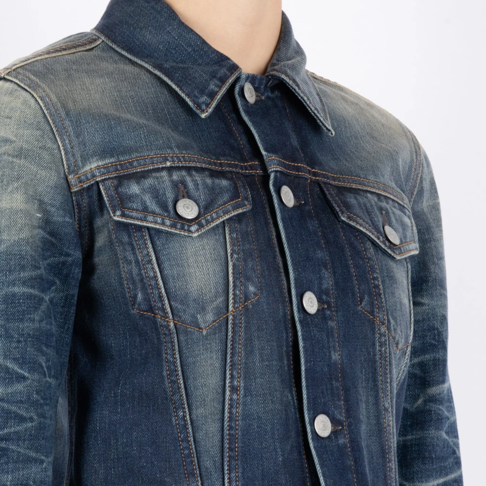 Acne Studios Blauwe Katoenen Jas Blue Dames