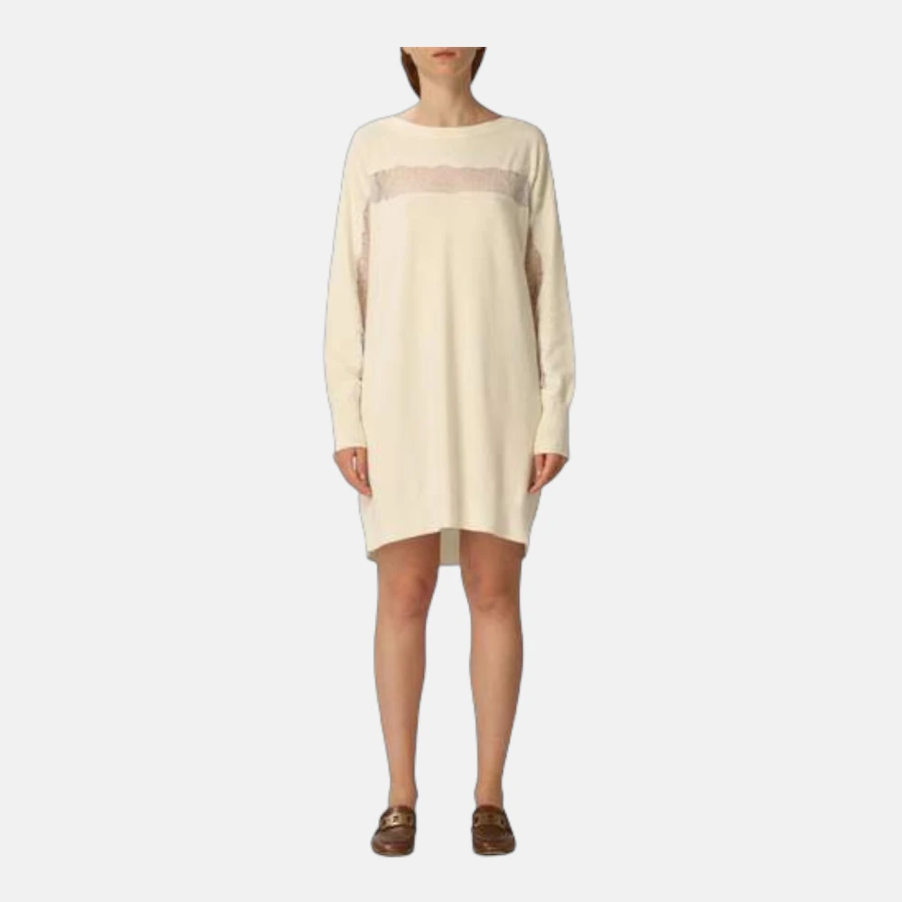 Twinset Knielengte jurk White Dames