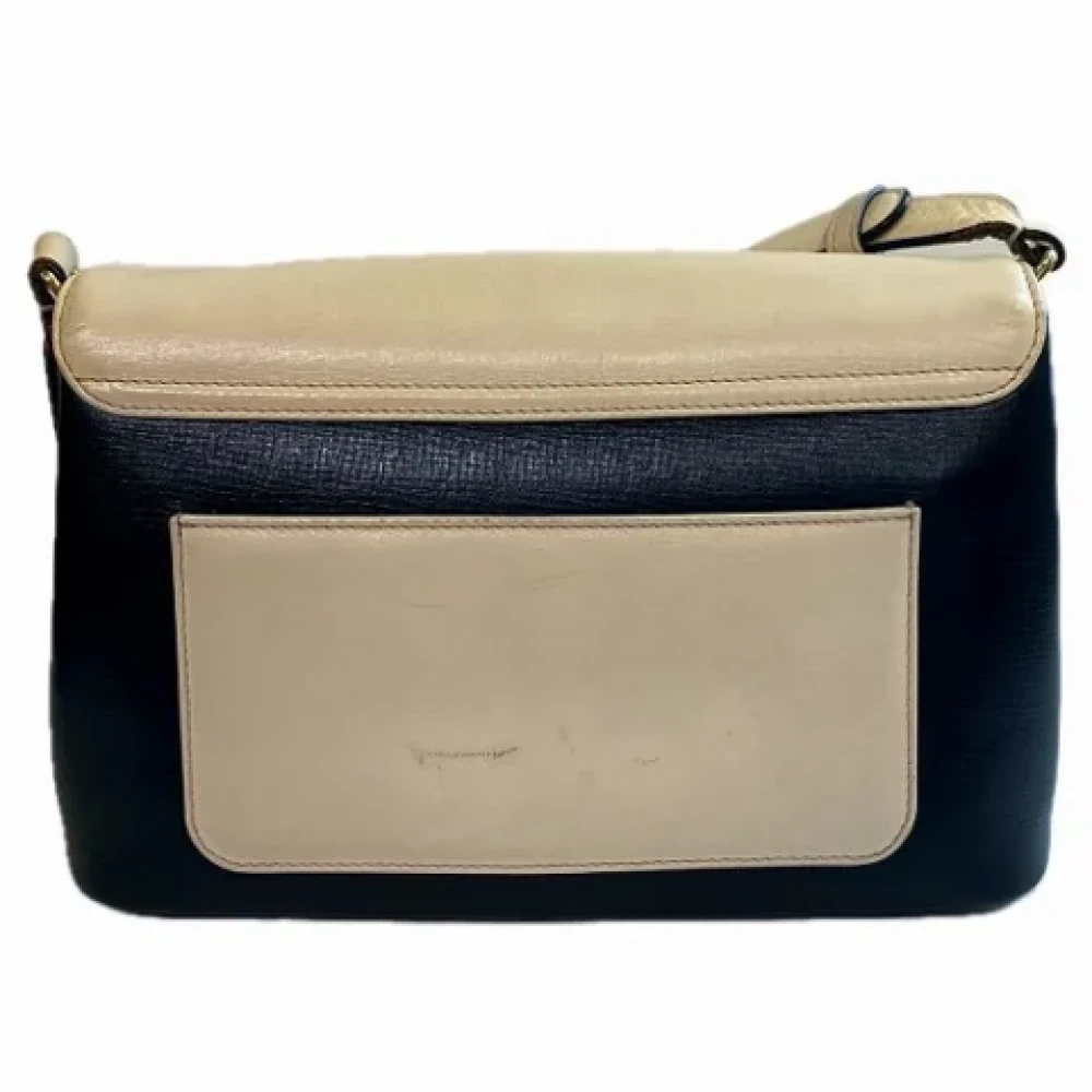 Bvlgari Vintage Pre-owned Leather shoulder-bags Beige Dames