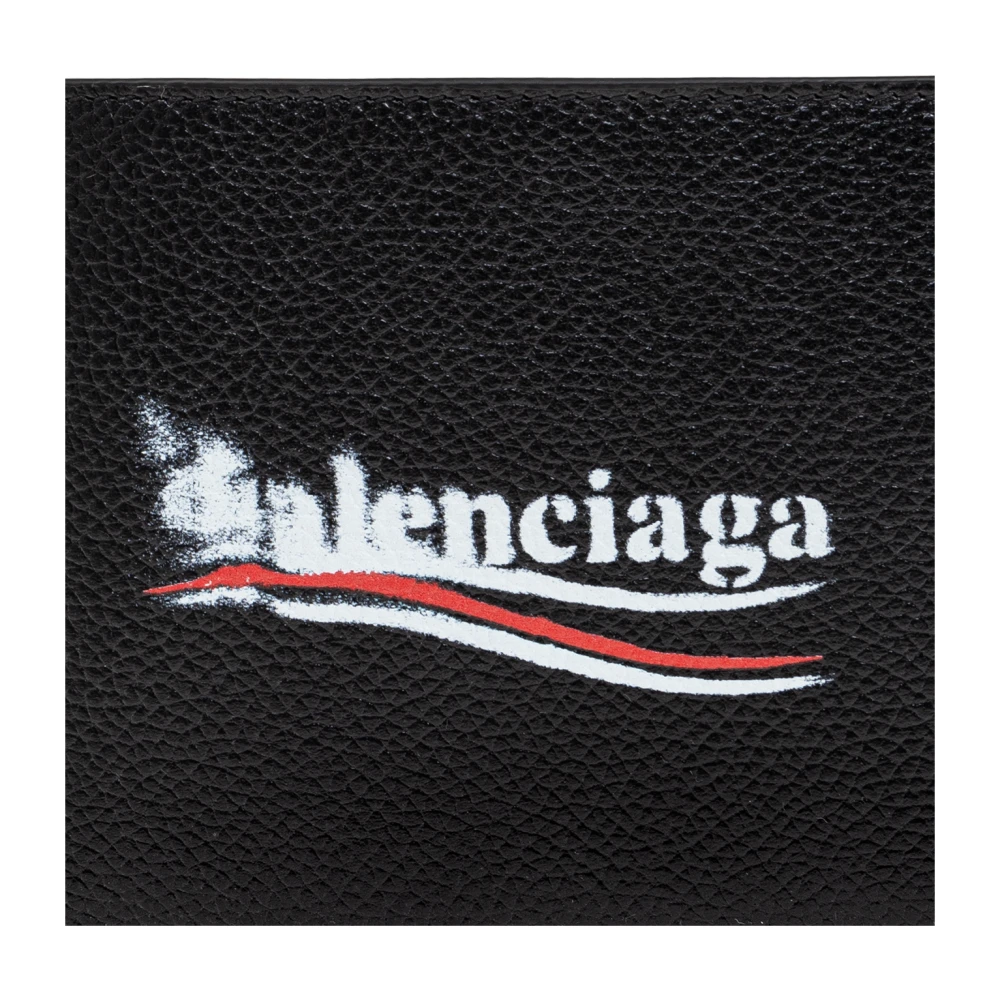 Balenciaga Leren portemonnee Black Heren
