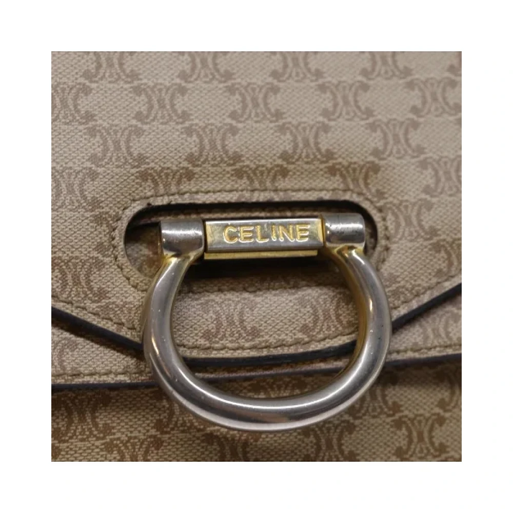 Celine Vintage Pre-owned Canvas handbags Beige Dames