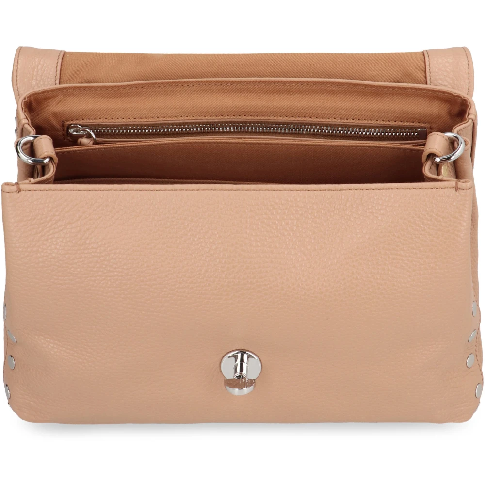 Zanellato Leren handtas met draaislot Brown Dames