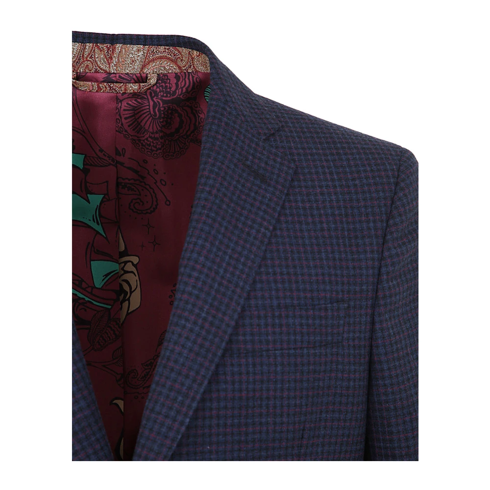 ETRO Pak met enkele rij knopen Blue Heren