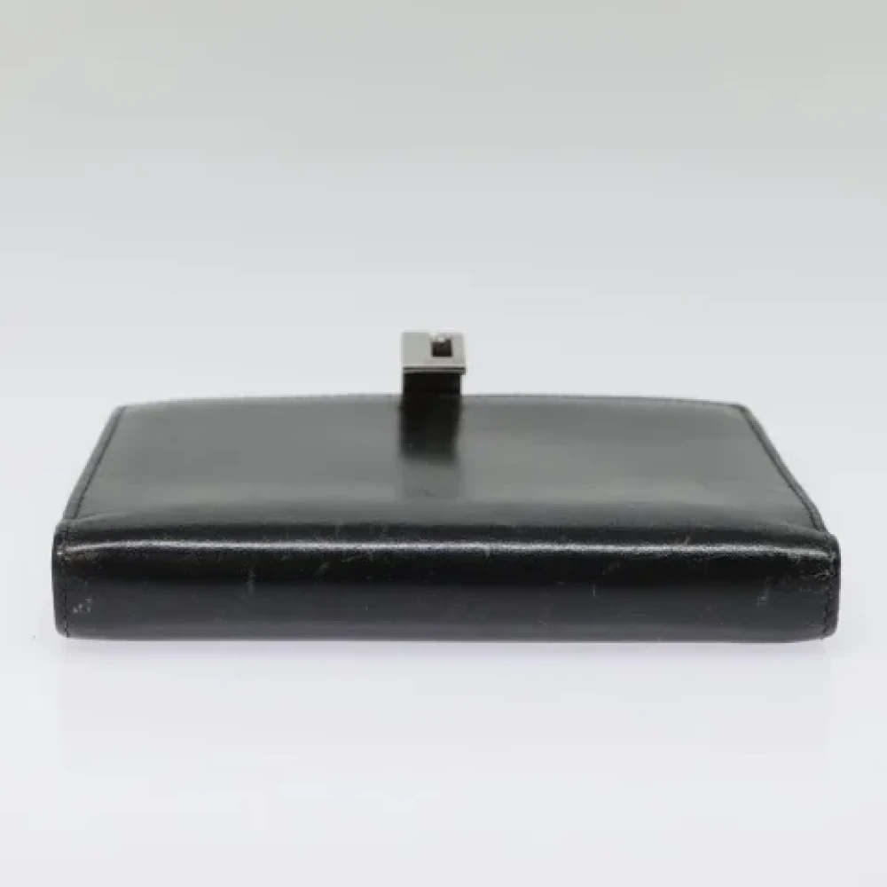 Gucci Vintage Pre-owned Leather wallets Black Dames