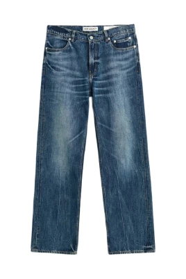 Five-Pocket Jeans med Blekt Tvätt