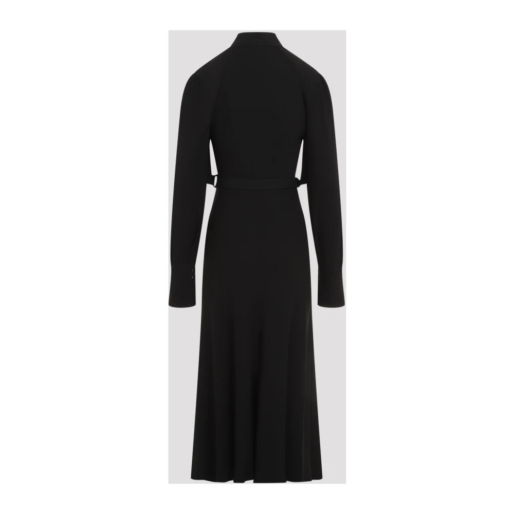 Patou Zwarte Gedrapeerde Maxi Day Jurk Black Dames