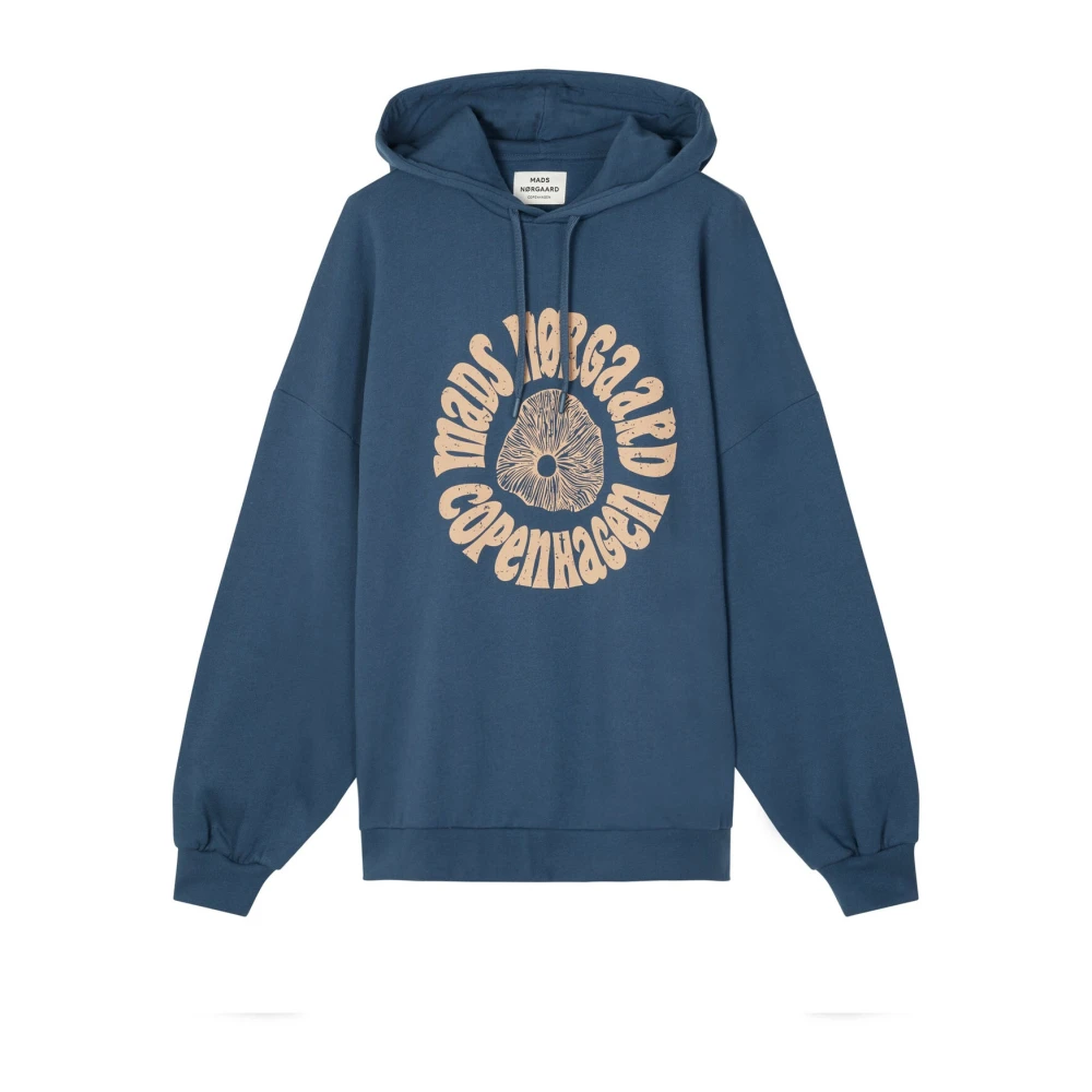 Mads Nørgaard Oversize Harvey Hoodie Sweatshirt Sargasso Sea Blue Dames