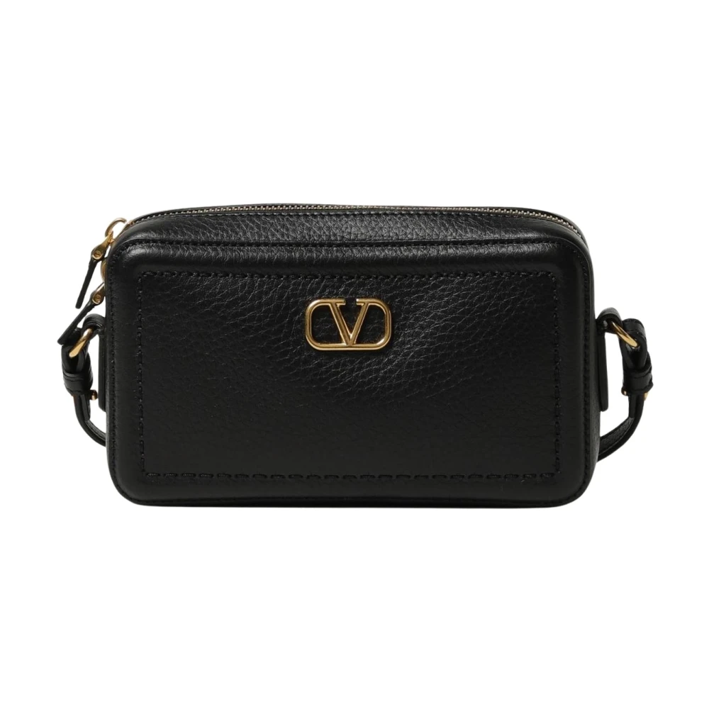Valentino Gold/Black Vlogo Alltime Mini Leather Camera Bag - Image 2