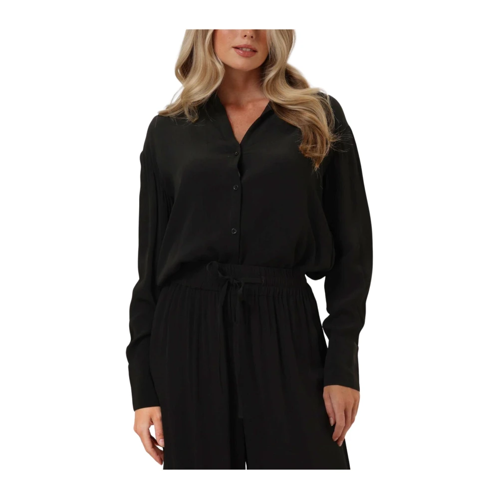 Notre-v Zwarte Emma Blouse Veelzijdige Stijl Black Dames