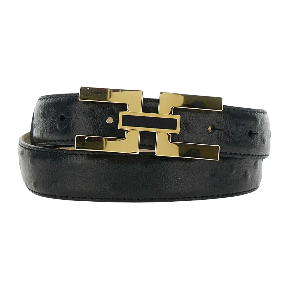 Elisabetta Franchi Black Belts, Female, L, Ct25s62e2110 Logo Belt