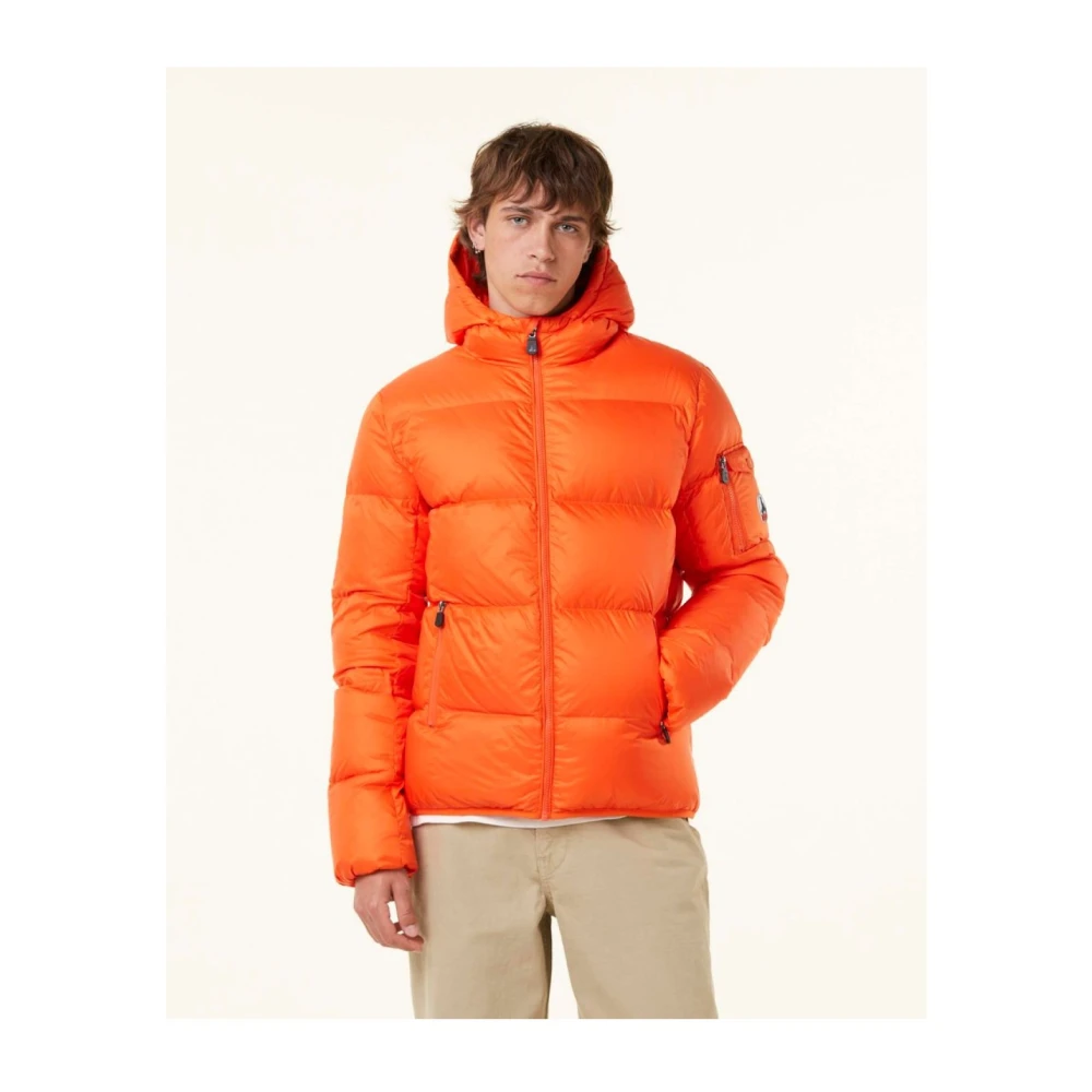Jott Warme Winterjas Oranje Capuchon Gewatteerd Orange Heren