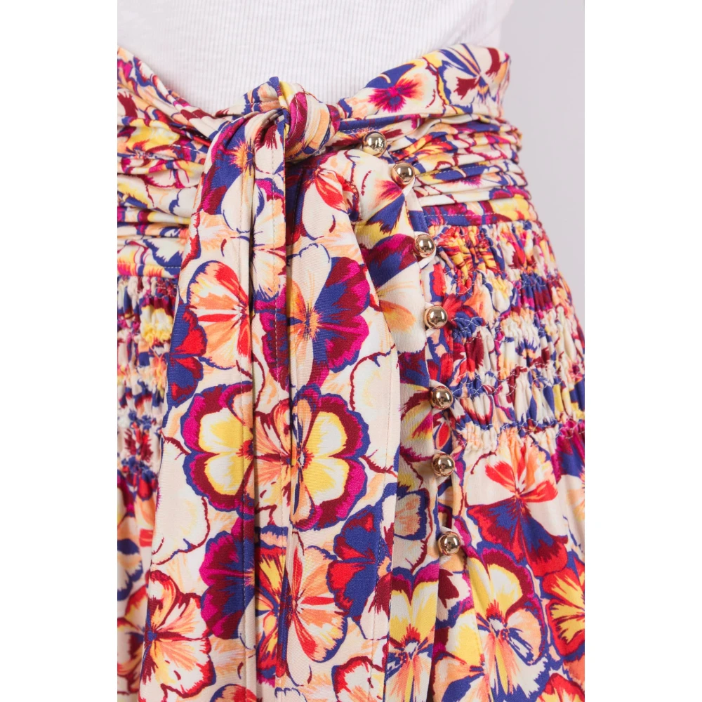 Paco Rabanne Zonnige Pansy Knielengte Rok Multicolor Dames